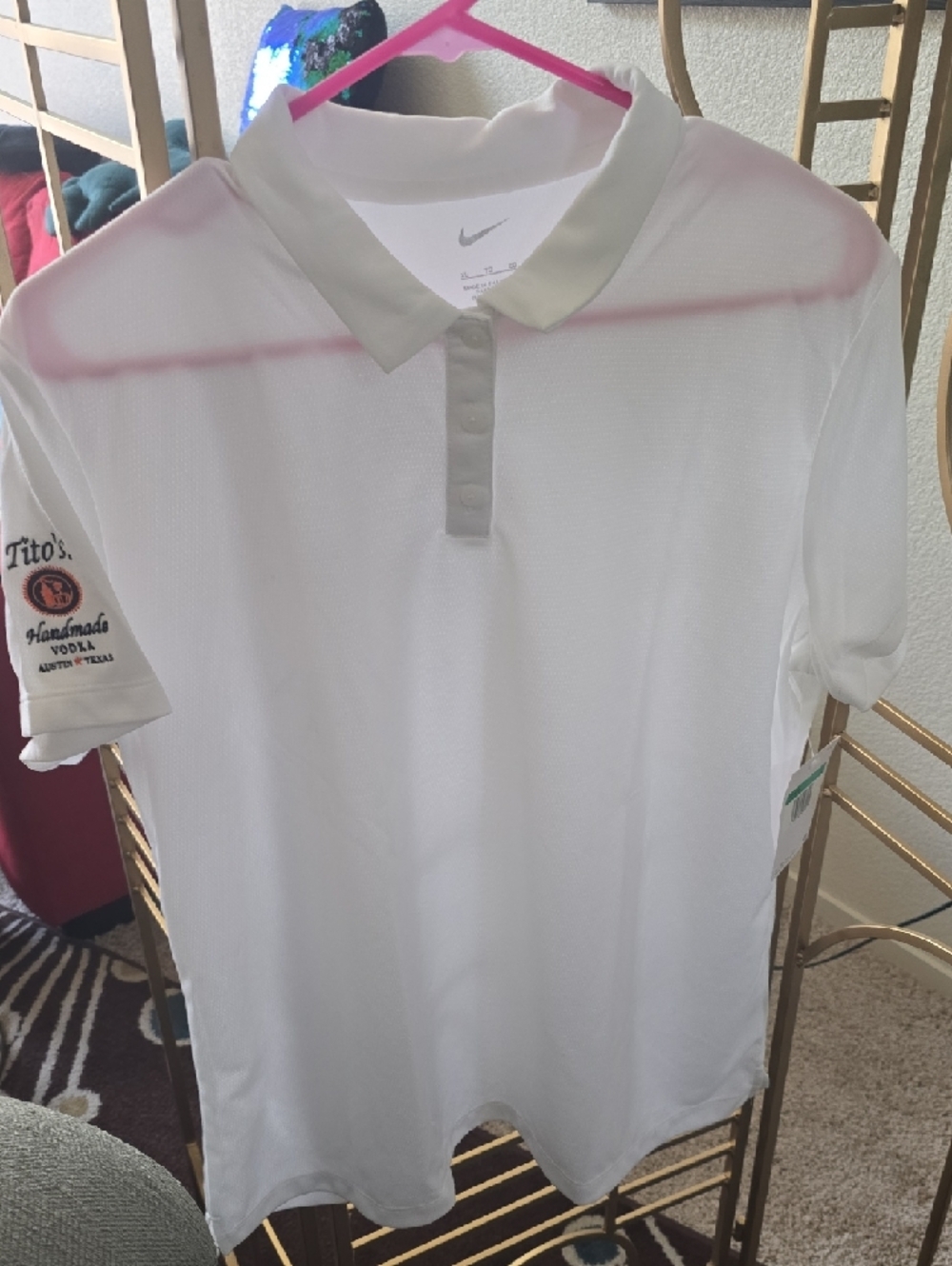 Nike Women's Short Sleeve Tito's Golf Tee - White XL